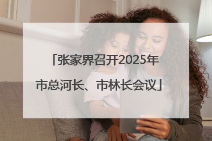 张家界召开2025年市总河长、市林长会议